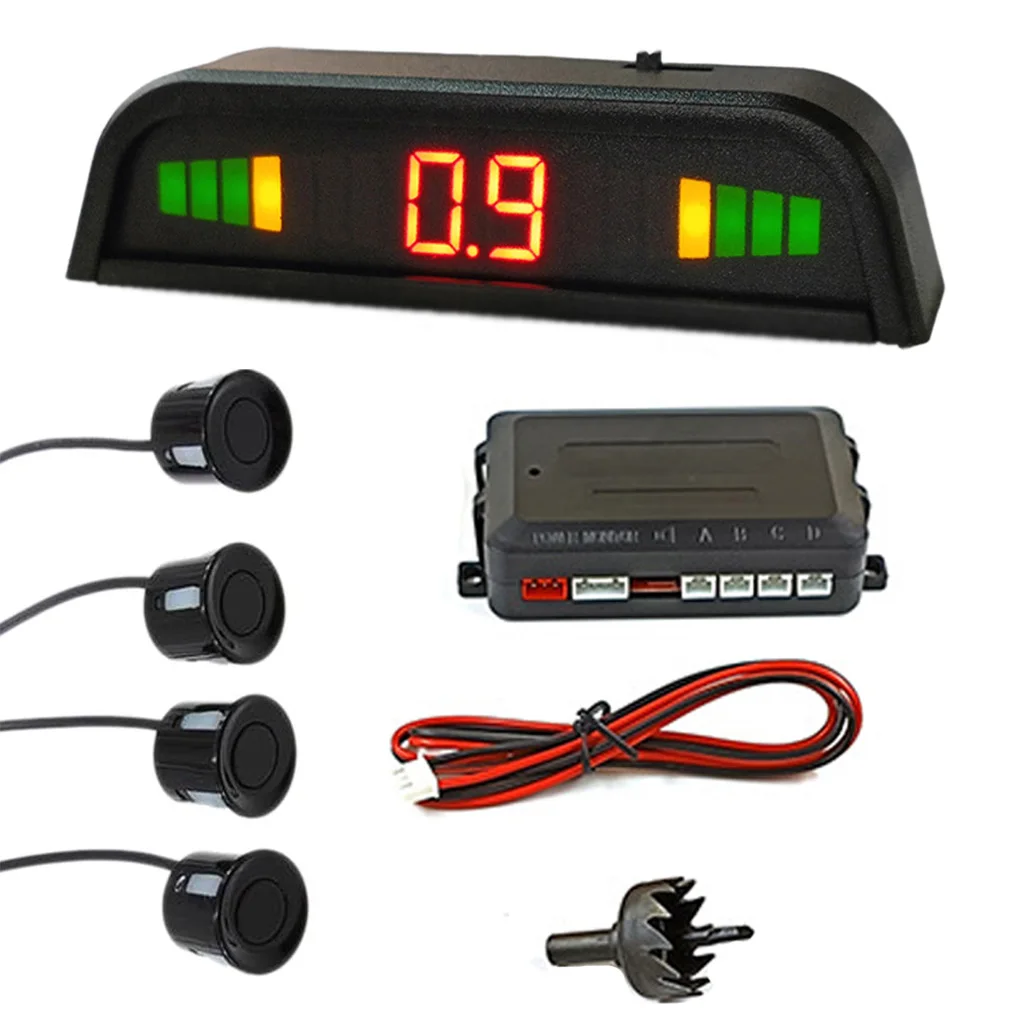 

Car Reversing Backup Radar Parking Sensor Vehicle Backlight LCD Distance Display Sound Alarm Buzzer Volume Adjustment