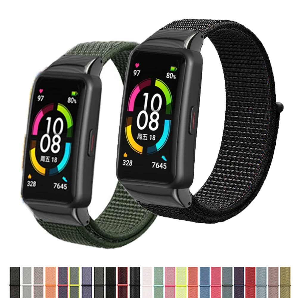 Nylon bracelet For Huawei Band 6 Strap 6 Pro correa Smart watch accessories Replacement belt Breathable Sport Honor Band 6 Strap
Nylon bracelet For Huawei Band 6 Strap 6 Pro correa Smart watch accessories Replacement belt Breathable Sport Honor Band 6 Strap