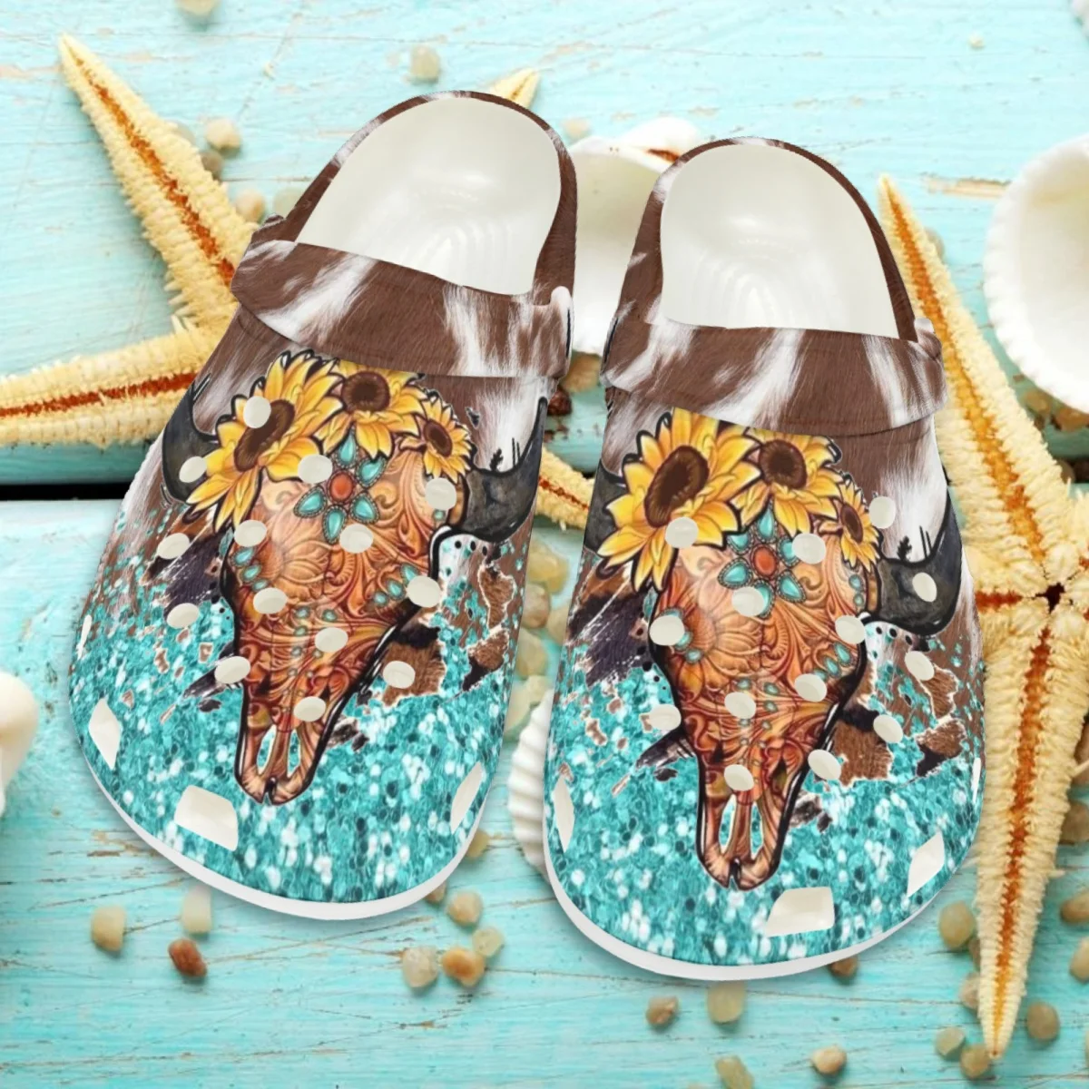 Summer New Sandals for Women EVA Light Hole Shoes Fashion Farm Cow Bone Pattern Print Cave Shoes Outdoor Beach Non-slip Slippers
Summer New Sandals for Women EVA Light Hole Shoes Fashion Farm Cow Bone Pattern Print Cave Shoes Outdoor Beach Non-slip Slippers