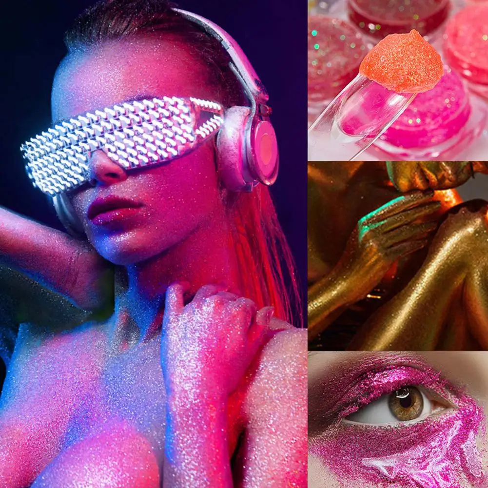 Flash Eyeshadow 1 Set Stylish Non-caking Vibrant Color Eyeshadow Face Body Brighten Sequin Gel Party Supply
Flash Eyeshadow 1 Set Stylish Non-caking Vibrant Color Eyeshadow Face Body Brighten Sequin Gel Party Supply