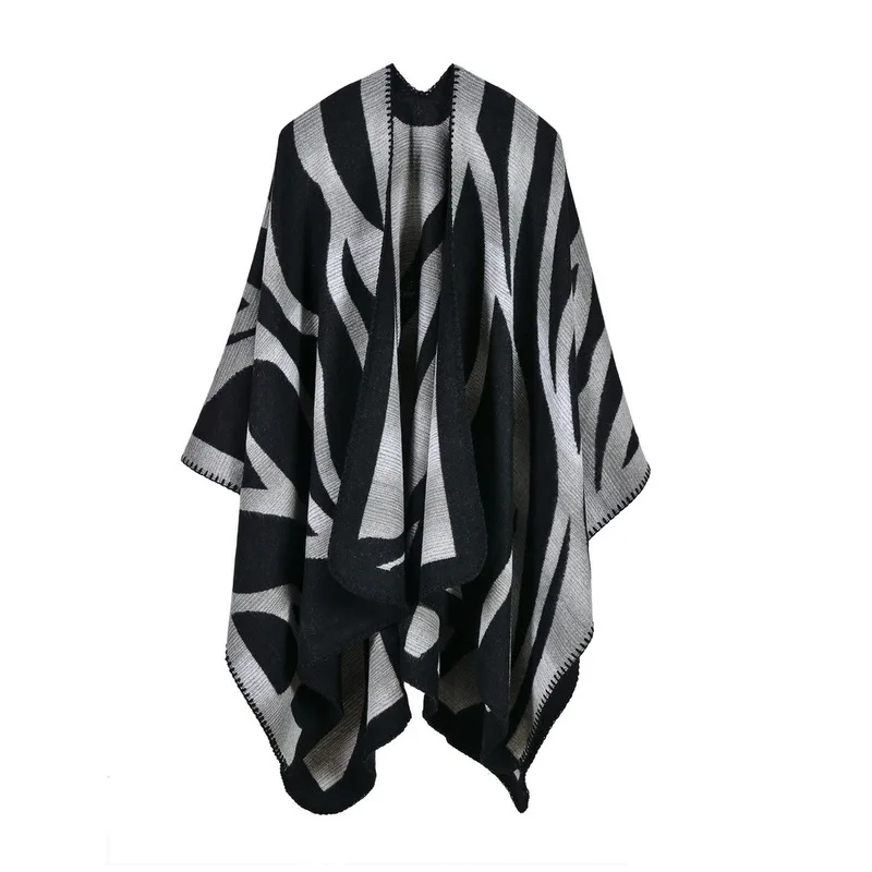 Chunky Oversized Camouflage Knitted Cashmere Poncho Cape Shawl Reversible Women's Winter Cardigan Sweater Coat Autumn 2021 New
Chunky Oversized Camouflage Knitted Cashmere Poncho Cape Shawl Reversible Women's Winter Cardigan Sweater Coat Autumn 2021 New