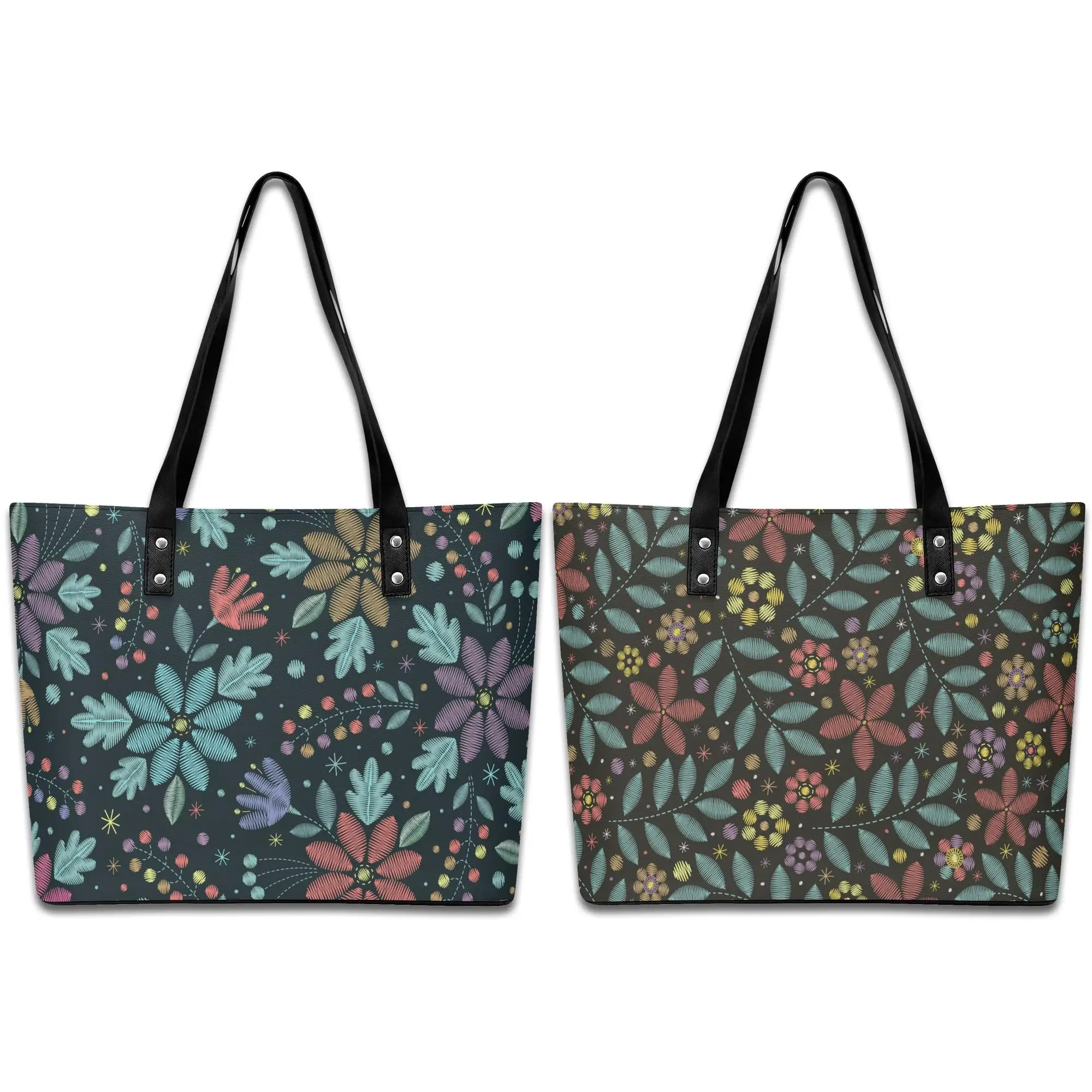 Florals Brand Vegan Leather Tote Bag For Women Large Capacity Zipper Laptop Shoulder Bag For Shopping
Florals Brand Vegan Leather Tote Bag For Women Large Capacity Zipper Laptop Shoulder Bag For Shopping