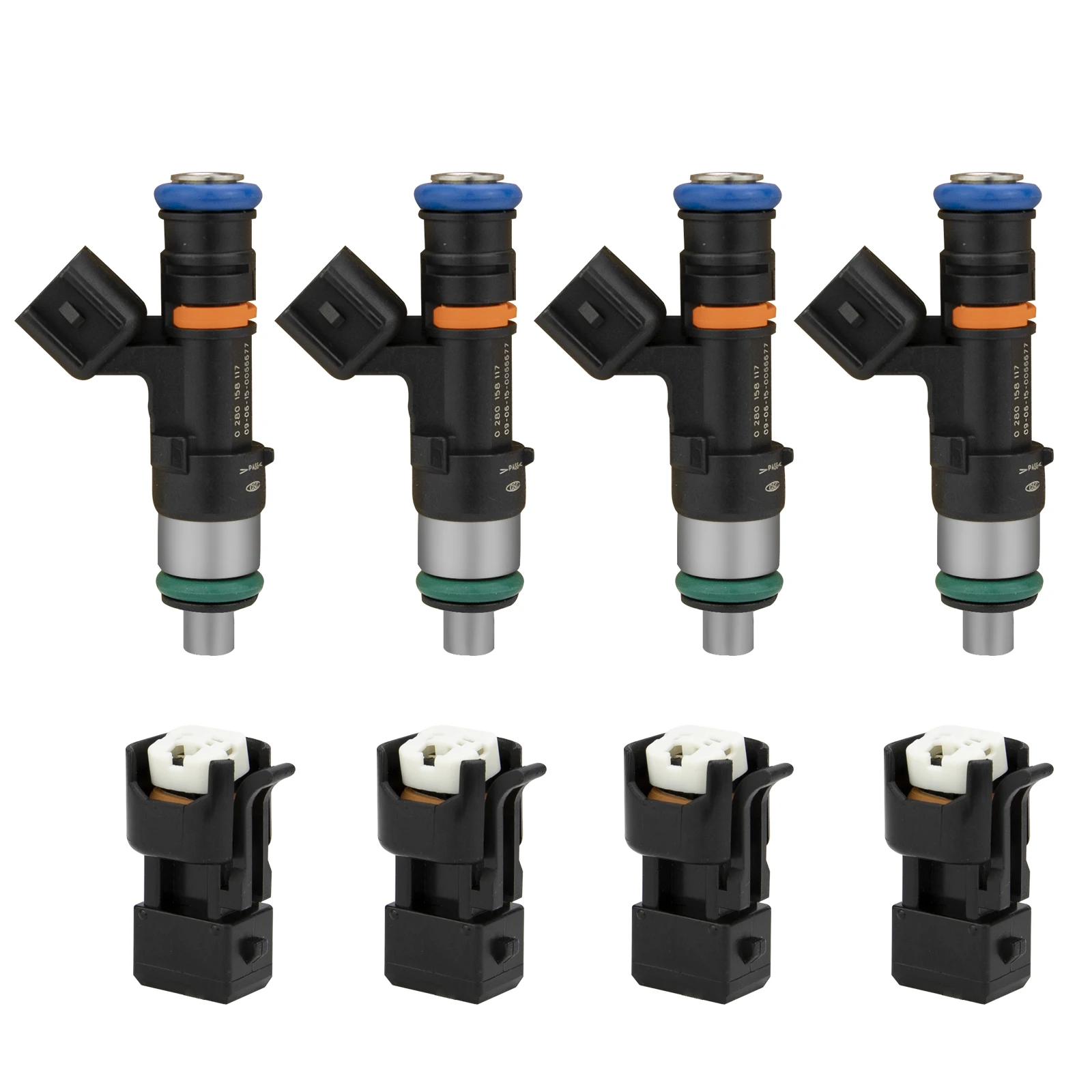 4x 60lb 630cc Fuel Injectors For 1.8T turbo Audi A4 TT VW Golf Jetta Acura EV14
4x 60lb 630cc Fuel Injectors For 1.8T turbo Audi A4 TT VW Golf Jetta Acura EV14