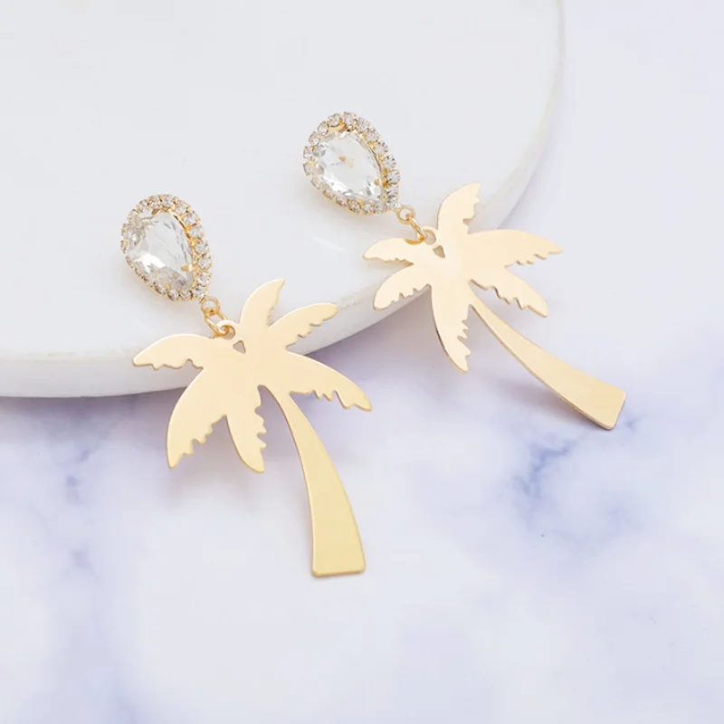 Personality Golden Coconut Tree Women's Earrings Wholesale
Personality Golden Coconut Tree Women's Earrings Wholesale