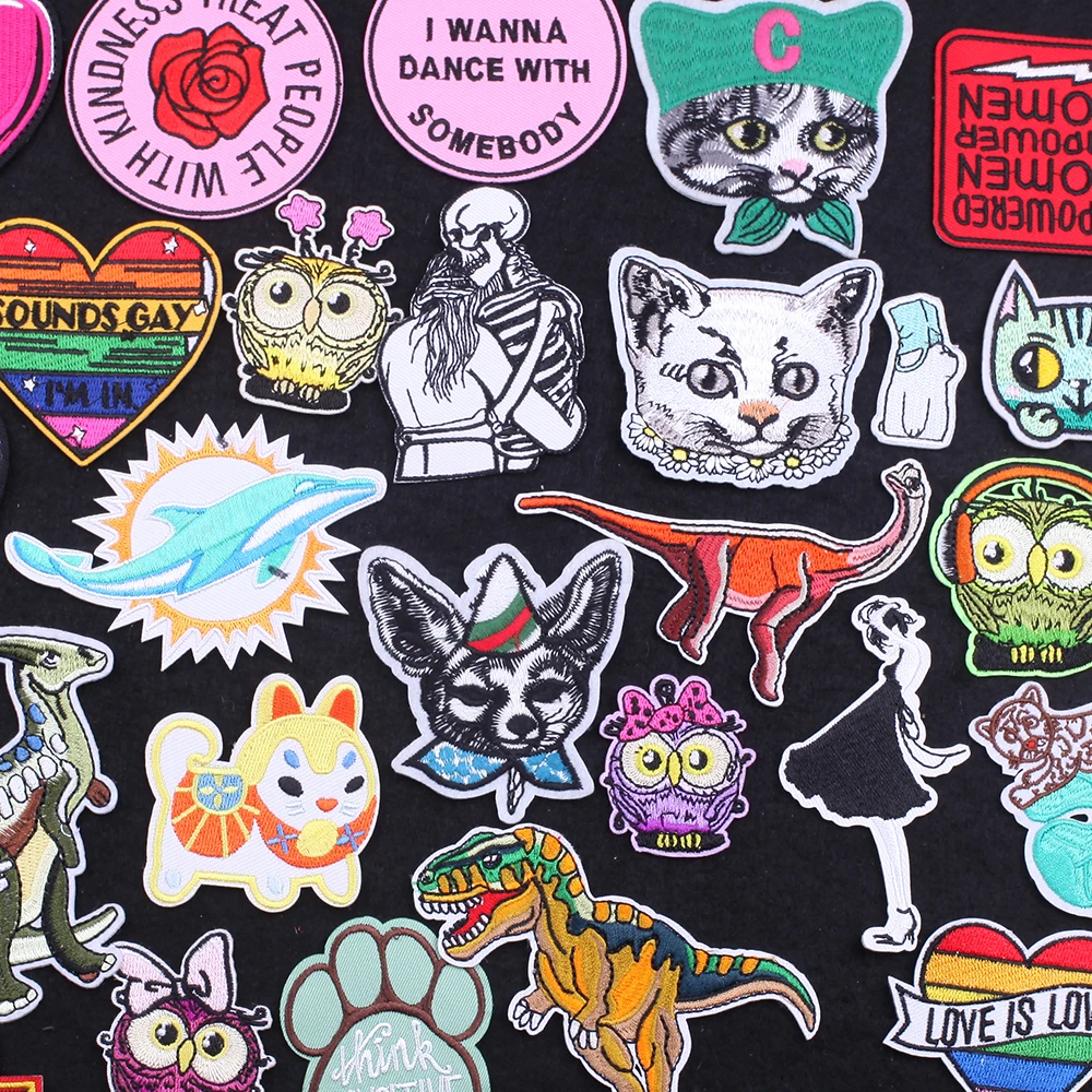Embroidery Patch DIY Loving Dinosaur Iron on Patches for Clothing Stickers Cartoon Animals Patches on Clothes Badges Stripes
Embroidery Patch DIY Loving Dinosaur Iron on Patches for Clothing Stickers Cartoon Animals Patches on Clothes Badges Stripes