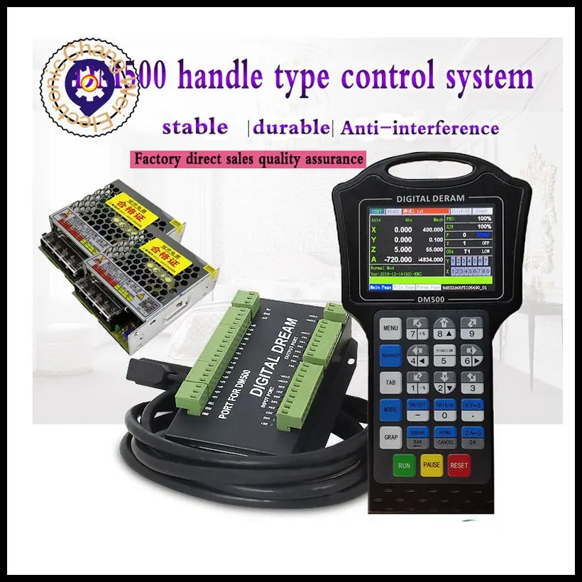 Cnc controller handwheel 500Khz motion g code with driver DM500 3-4 axis replaces DSP A11E user button
Cnc controller handwheel 500Khz motion g code with driver DM500 3-4 axis replaces DSP A11E user button