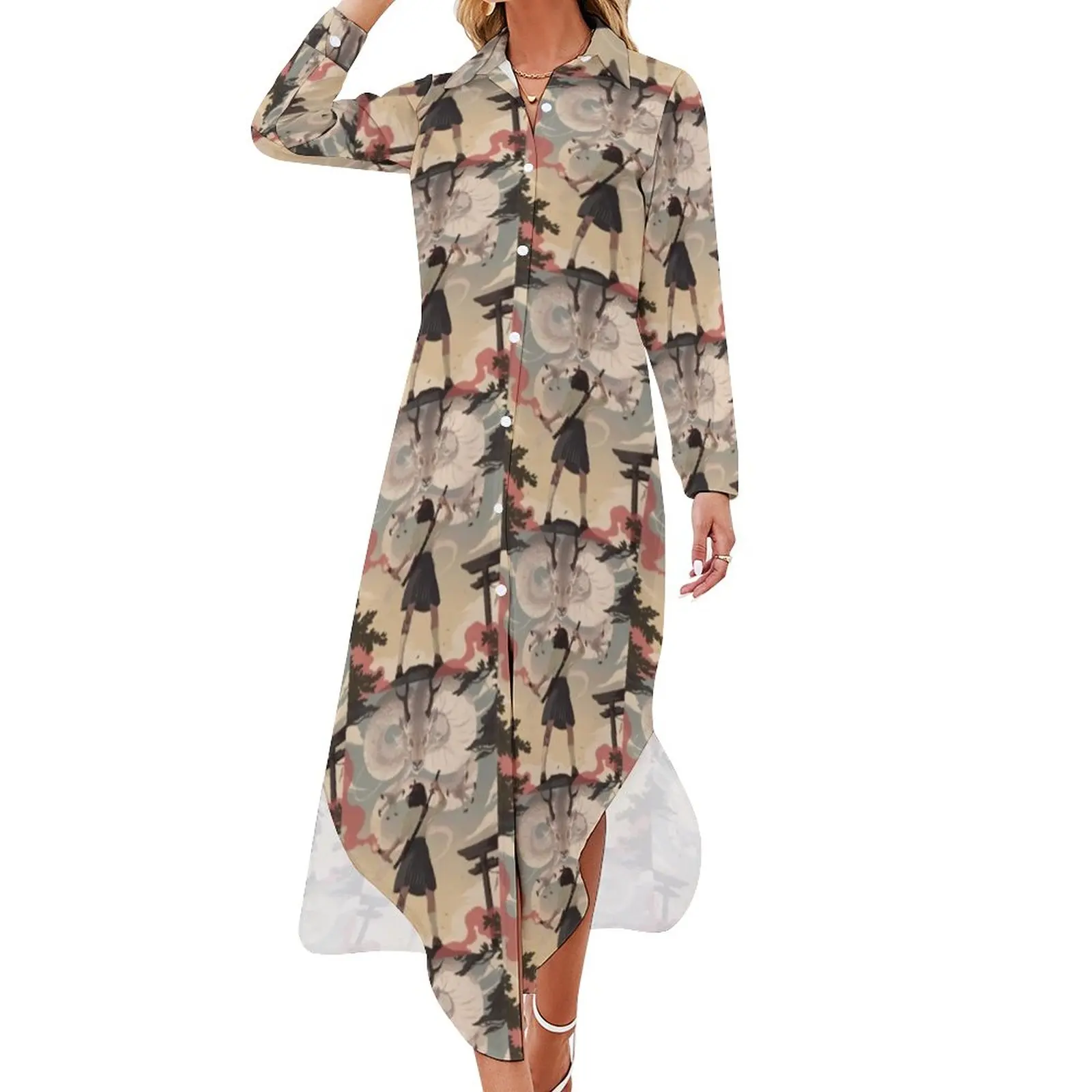 Spirited Away Casual Dress Japanese Anime Print Aesthetic Dresses Long Sleeve Modern V Neck Graphic Oversized Chiffon Dress
Spirited Away Casual Dress Japanese Anime Print Aesthetic Dresses Long Sleeve Modern V Neck Graphic Oversized Chiffon Dress