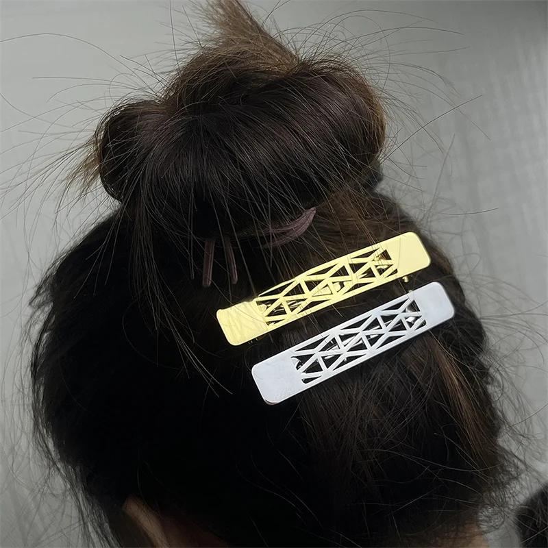 Fashion Women Barrettes Ponytail Holder Gold Silver Hairgrips Headwear Fashion Accessories Stainless Steel Jewelry Holiday Gift
Fashion Women Barrettes Ponytail Holder Gold Silver Hairgrips Headwear Fashion Accessories Stainless Steel Jewelry Holiday Gift
