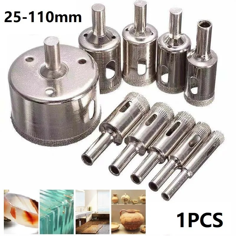 25-110mm Dia Glass Hole Saw Diamond Tipped Tile Ceramic Marble Drill Bit Cutter Making Clean And Accurate Hole Tool Parts
25-110mm Dia Glass Hole Saw Diamond Tipped Tile Ceramic Marble Drill Bit Cutter Making Clean And Accurate Hole Tool Parts