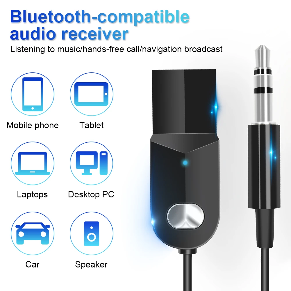

Автомобильный Bluetooth-приемник, мини-USB разъем 3,5 мм, AUX аудио, MP3 музыкальный ключ, адаптер для беспроводной клавиатуры, FM-радио, динамика