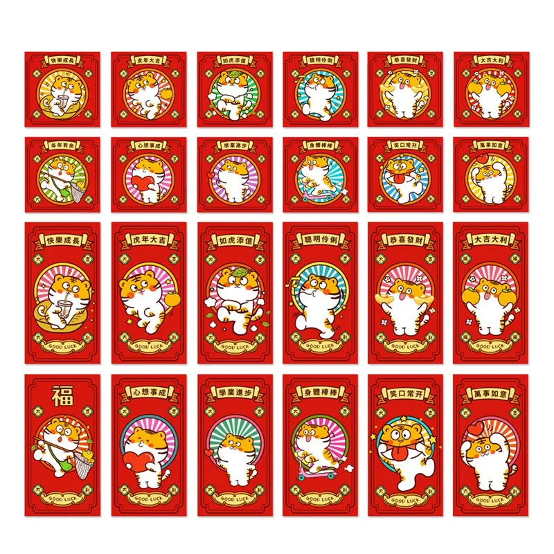 Конверты китайские новогодние красные, 24 шт., конверты для денег на удачу, год Тигра хунбао 2022
Конверты китайские новогодние красные, 24 шт., конверты для денег на удачу, год Тигра хунбао 2022