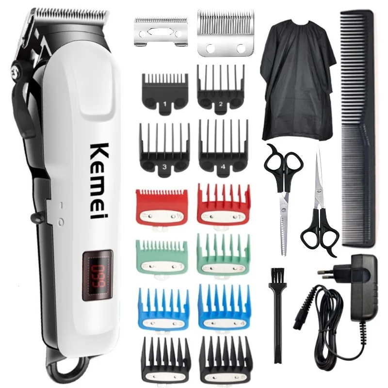 Kemei Electric Hair Clipper Men Trimmer LCD Display Rechargeable Hair Cut Professional Clipper Hair cut Maching Wireless Trimmer
Kemei Electric Hair Clipper Men Trimmer LCD Display Rechargeable Hair Cut Professional Clipper Hair cut Maching Wireless Trimmer
