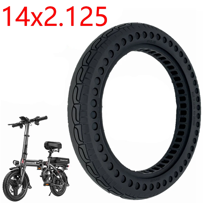 

14x2.125 Solid Tires Are Suitable for Non Inflatable Explosion-proof Tires for Electric Vehicle Drivers
