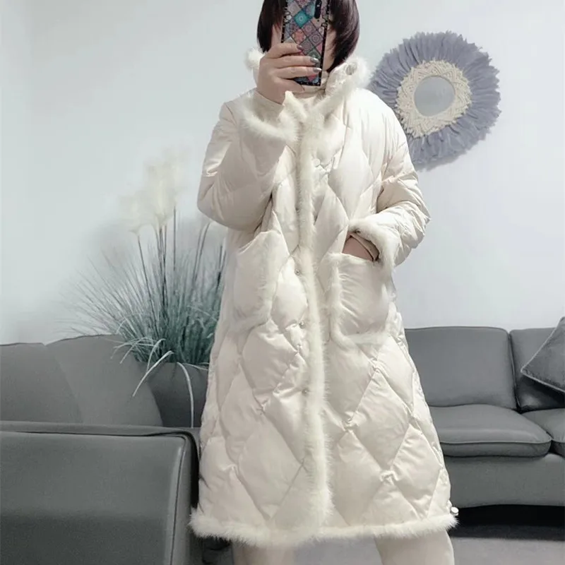 2021 Nieuwe Vrouwen Winter Real Raccoon Dog Bontkraag Capuchon Witte Eend Down Jas Vrouwelijke Slanke Warme Lange Down
2021 Nieuwe Vrouwen Winter Real Raccoon Dog Bontkraag Capuchon Witte Eend Down Jas Vrouwelijke Slanke Warme Lange Down
