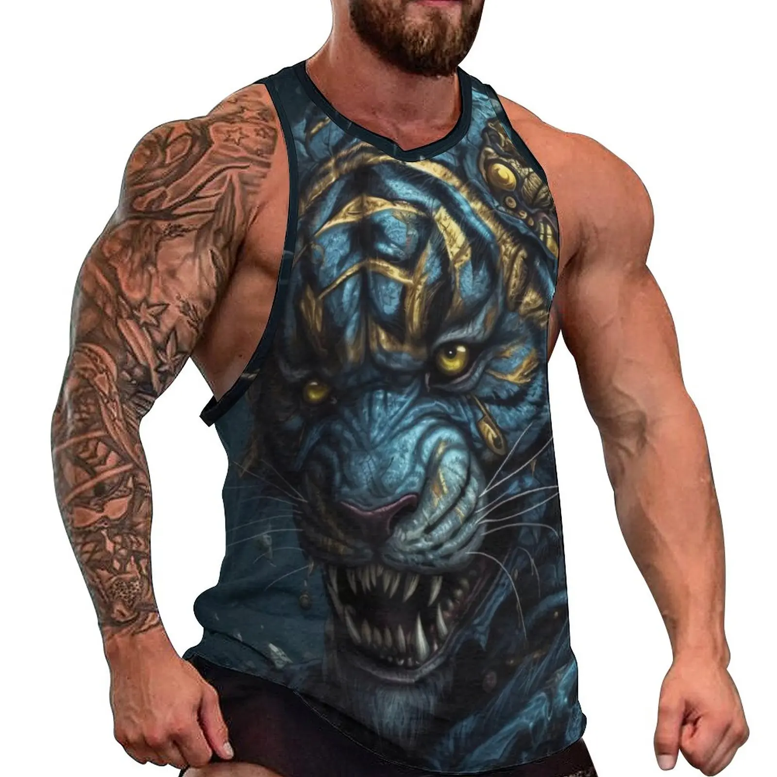 Tiger Summer Tank Top Zombie Portraits Bodybuilding Tops Mens Design Cool Sleeveless Vests Plus Size 
Tiger Summer Tank Top Zombie Portraits Bodybuilding Tops Mens Design Cool Sleeveless Vests Plus Size