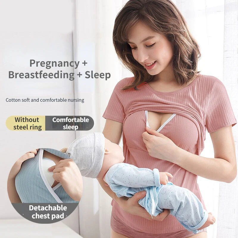 Maternity Clothes Breastfeeding Gown Pijamas Women Cotton Thin Nursing Sleepwear Hospital Robe Summer Womens Casual Pregnancy
Maternity Clothes Breastfeeding Gown Pijamas Women Cotton Thin Nursing Sleepwear Hospital Robe Summer Womens Casual Pregnancy