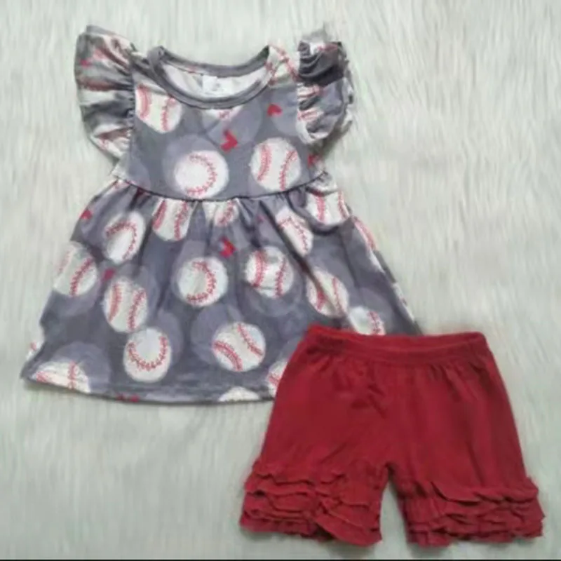two piece baby girl flutter sleeve baseball t shirt and red shorts toddler girl summer outfit children boutique clothing set
two piece baby girl flutter sleeve baseball t shirt and red shorts toddler girl summer outfit children boutique clothing set