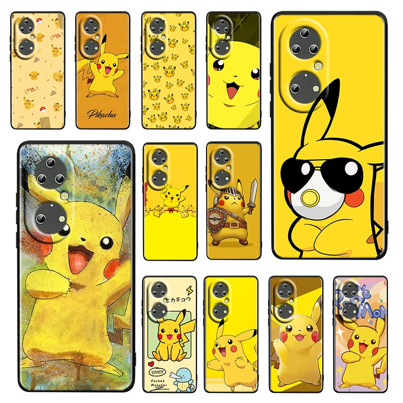 Cartoon Cute Pikachu For Huawei P50 P20 P30 P40 P10 Pro Lite E Plus P9 Lite Mini TPU Soft Silicone Black Phone Case Fundas Cover
Cartoon Cute Pikachu For Huawei P50 P20 P30 P40 P10 Pro Lite E Plus P9 Lite Mini TPU Soft Silicone Black Phone Case Fundas Cover