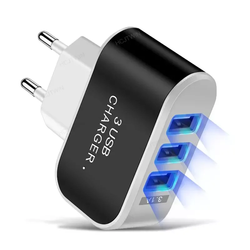 3 USB Charger Led Luminous Mobile Phone Charging Head Smart Multi-port USB Charger
3 USB Charger Led Luminous Mobile Phone Charging Head Smart Multi-port USB Charger