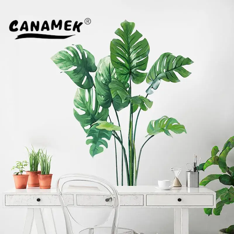 Mamalook Large Tropical Green Plant Leaves Wall Stickers Home Living Room Decor Palm Decal PVC Murals Window Wall Decal Stickers
Mamalook Large Tropical Green Plant Leaves Wall Stickers Home Living Room Decor Palm Decal PVC Murals Window Wall Decal Stickers