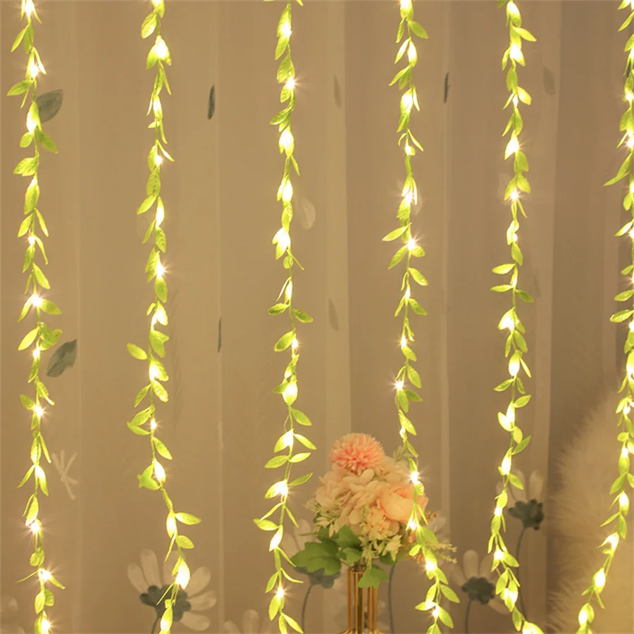 Ivy Leaves Plant Window Curtain String Light 6X1M 400LED Fake Plant Rattan Hanging Icicle Light Garland Christmas Fairy Light
Ivy Leaves Plant Window Curtain String Light 6X1M 400LED Fake Plant Rattan Hanging Icicle Light Garland Christmas Fairy Light