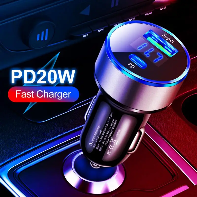 Cigarette Lighter 20w Fast Charging Phone Charger Type-c Multifunctional Digital Display Car Charger Car Charger Adapter
Cigarette Lighter 20w Fast Charging Phone Charger Type-c Multifunctional Digital Display Car Charger Car Charger Adapter