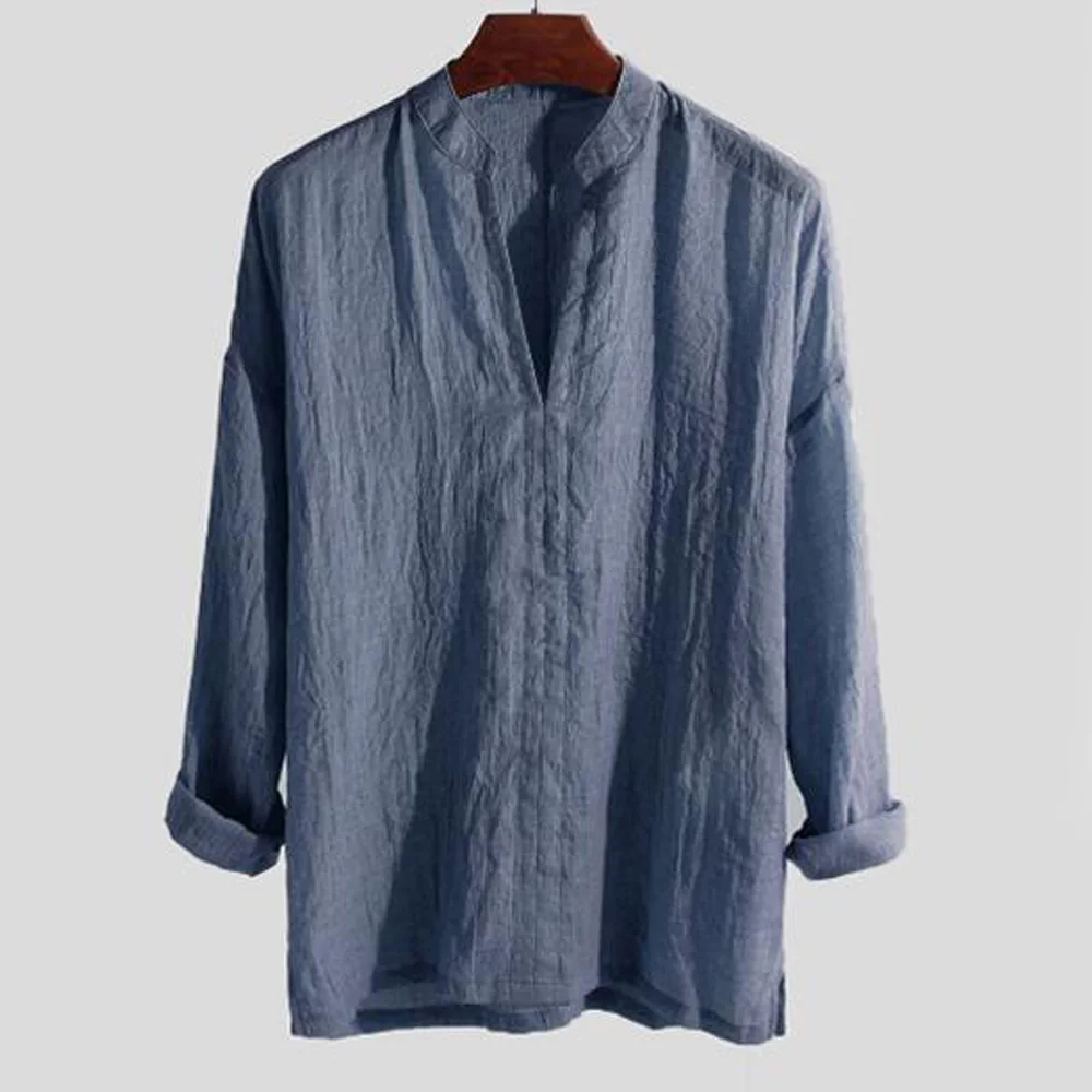 Men's Brief Breathable Comfy Solid Color Long Sleeve Loose V-Neck Casual Shirt Blouse Office Blouse Mens Cotton Shirt M~2XL
Men's Brief Breathable Comfy Solid Color Long Sleeve Loose V-Neck Casual Shirt Blouse Office Blouse Mens Cotton Shirt M~2XL