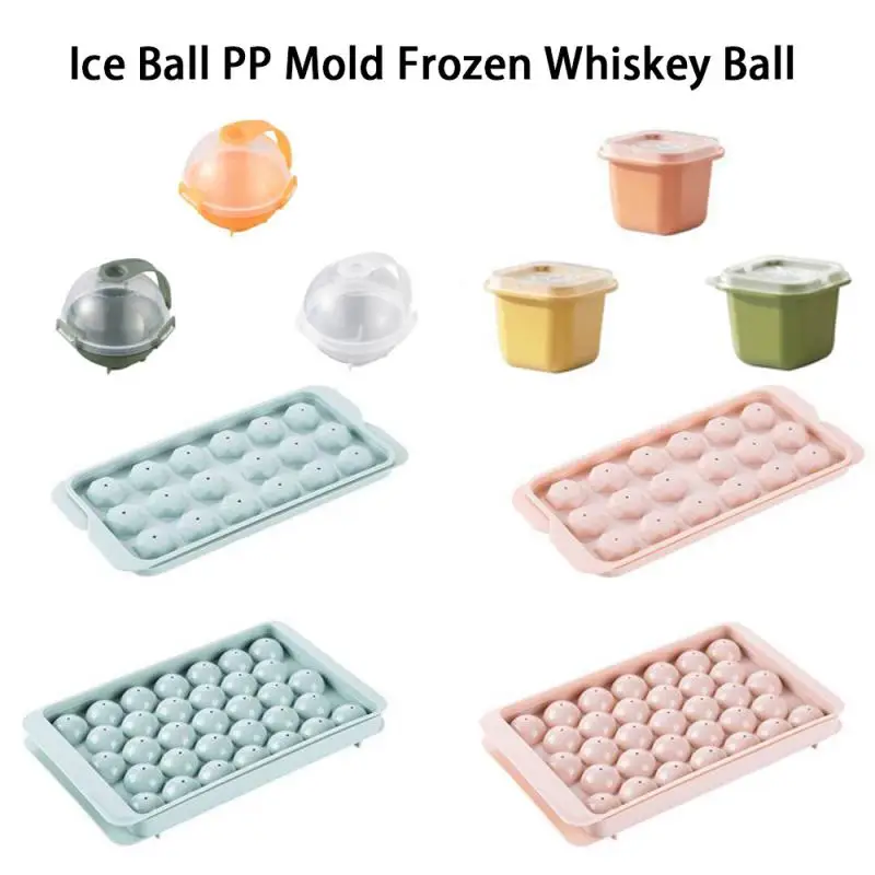 18/33 Ice Ball PP Mold Frozen Whiskey Ball Popsicle Ice Cube Tray Box Ice Cube Tray With Removable Lid Kitchen Tools Accessories
18/33 Ice Ball PP Mold Frozen Whiskey Ball Popsicle Ice Cube Tray Box Ice Cube Tray With Removable Lid Kitchen Tools Accessories