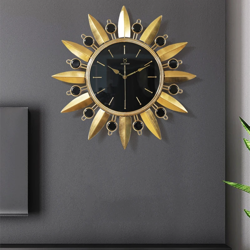 Gold Black Wall Clock Round Bedroom Chic Luxury Metal Nordic Big Wall Watch Kitchen Fancy Reloj Pared Room Decorating Items
Gold Black Wall Clock Round Bedroom Chic Luxury Metal Nordic Big Wall Watch Kitchen Fancy Reloj Pared Room Decorating Items