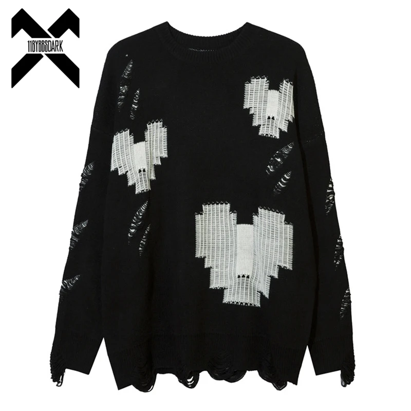 11 BYBB'S DARK 2022 NEW Hole Sweater Vintage Ripped Destroyed Knitted Pullovers Men Women Oversize Loose Knitwear Hip Hop
11 BYBB'S DARK 2022 NEW Hole Sweater Vintage Ripped Destroyed Knitted Pullovers Men Women Oversize Loose Knitwear Hip Hop
