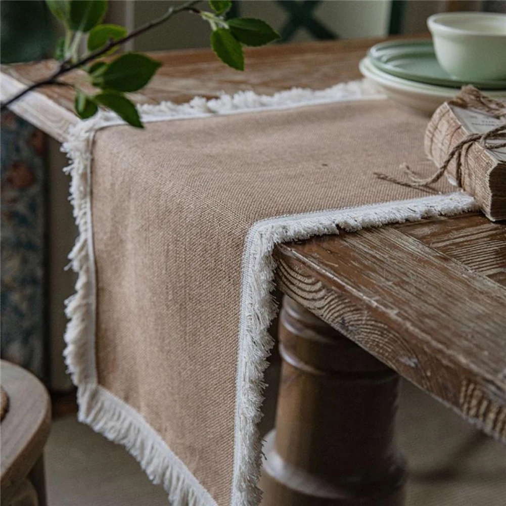 Vintage Natural Burlap Imitated Jute Linen Table Runner Floral Lace Table FOr Banquet Baptism Wedding Party Table Decoration
Vintage Natural Burlap Imitated Jute Linen Table Runner Floral Lace Table FOr Banquet Baptism Wedding Party Table Decoration
