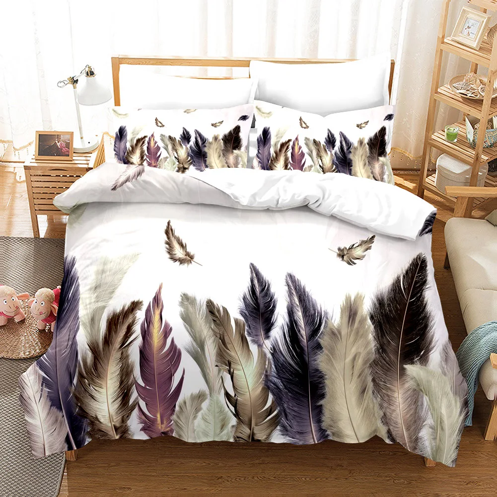 Color Feather Pattern Bedding Set Duvet Cover With Pillowcases, 3pcs Quilt Cover,Twin Full Queen King Bed Sheet Set for teens
Color Feather Pattern Bedding Set Duvet Cover With Pillowcases, 3pcs Quilt Cover,Twin Full Queen King Bed Sheet Set for teens