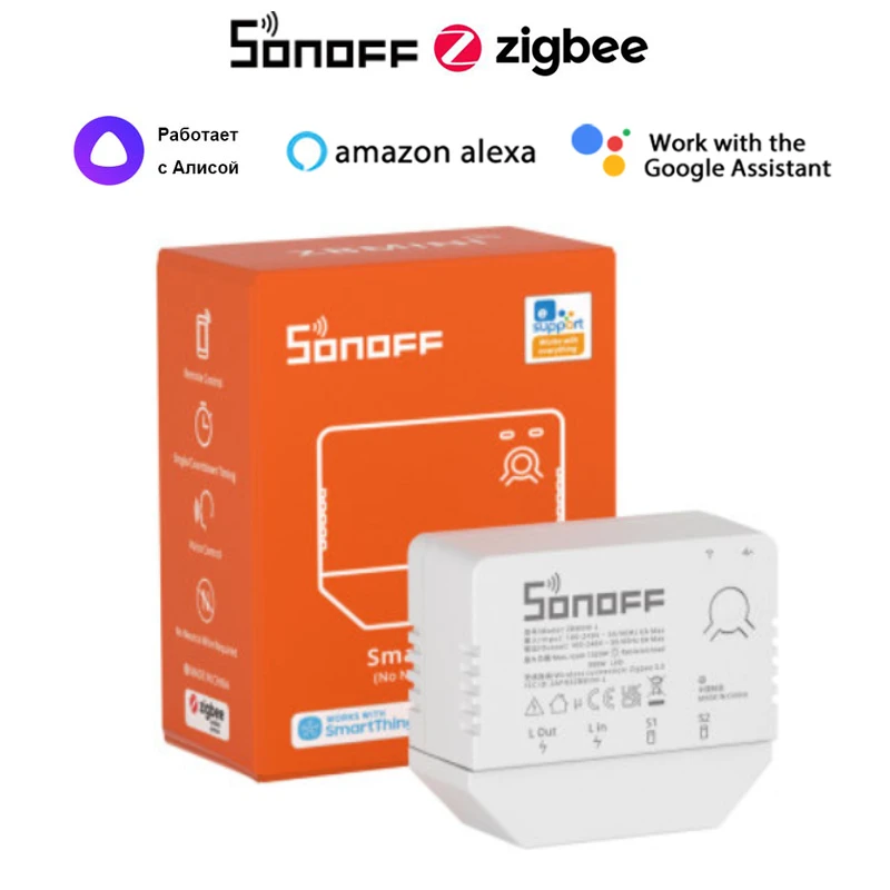 SONOFF ZBMINI-L Zigbee Mini Smart Switch No Neutral Wire Required 2 Way Control Work with eWelink Alexa Google Home Yandex Alice
SONOFF ZBMINI-L Zigbee Mini Smart Switch No Neutral Wire Required 2 Way Control Work with eWelink Alexa Google Home Yandex Alice