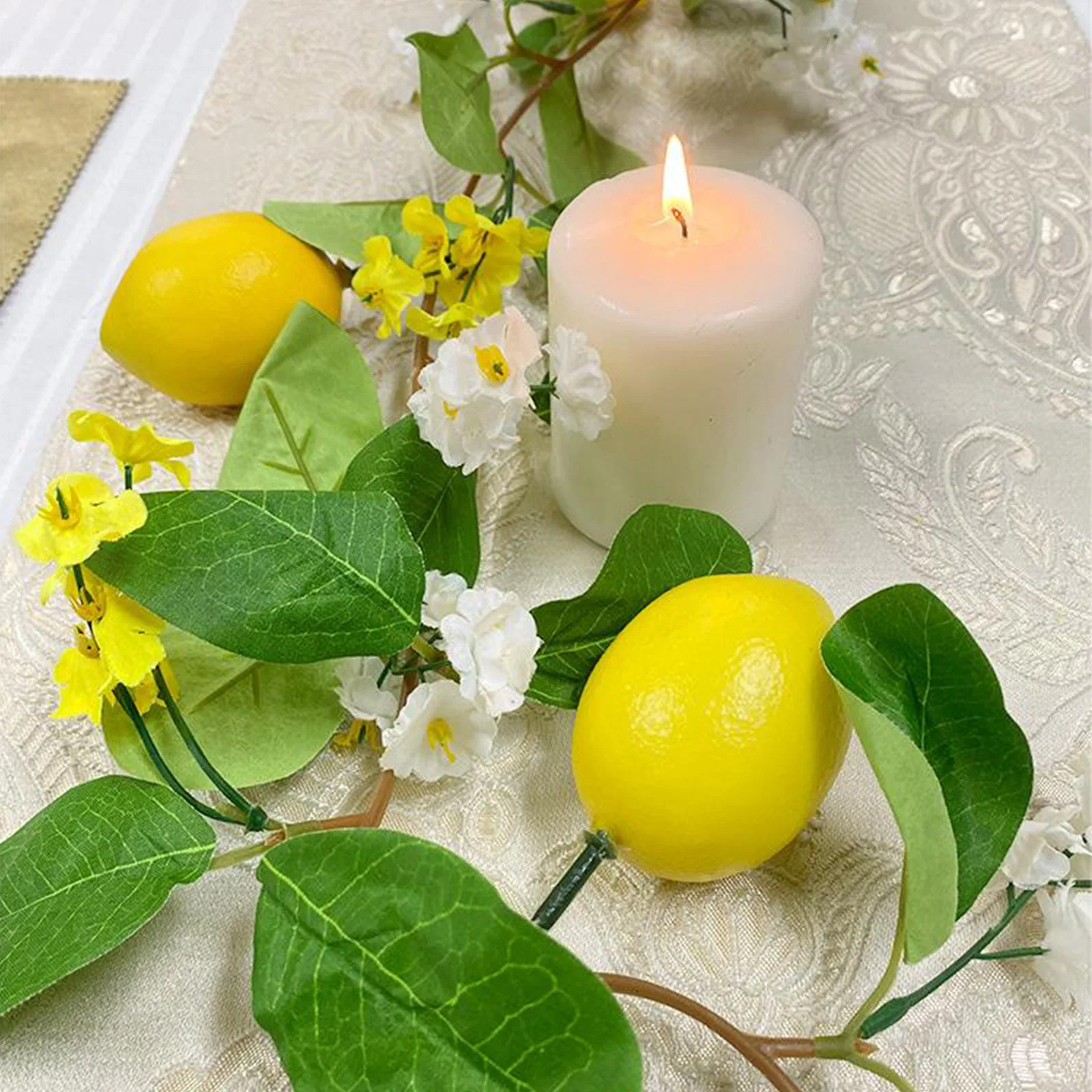 Add A Touch Of Natural Beauty to Your Living Space with Our Artificial Lemon Garland with Green Eucalyptus Leaves
Add A Touch Of Natural Beauty to Your Living Space with Our Artificial Lemon Garland with Green Eucalyptus Leaves
