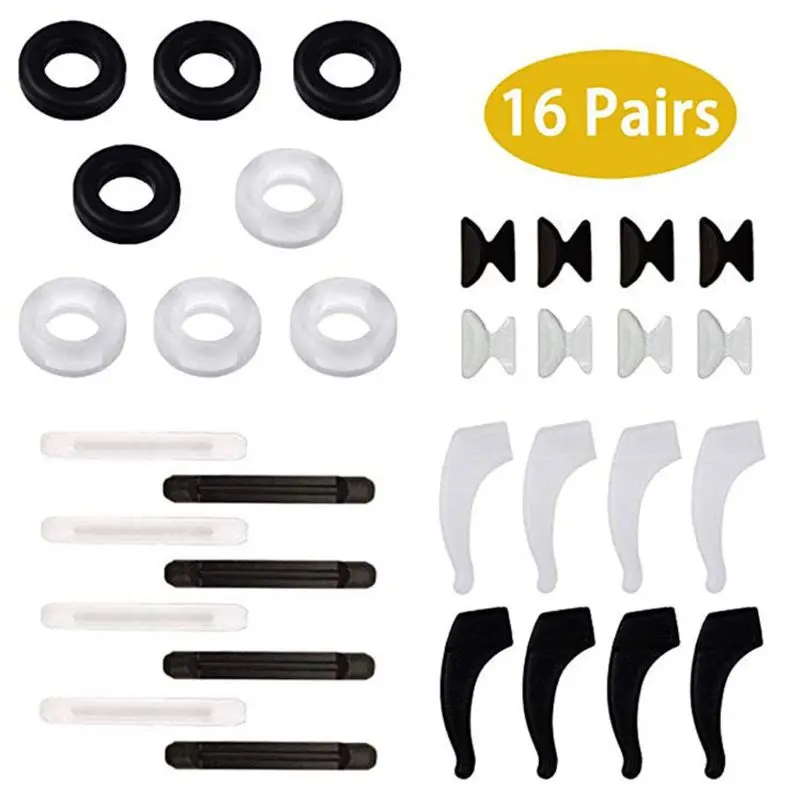 16 pairs Comfortable Silicone Anti-slip Round Eyeglass RetainersReading Glasses Eyeglass Ear Hook Durable for Sunglasses
16 pairs Comfortable Silicone Anti-slip Round Eyeglass RetainersReading Glasses Eyeglass Ear Hook Durable for Sunglasses