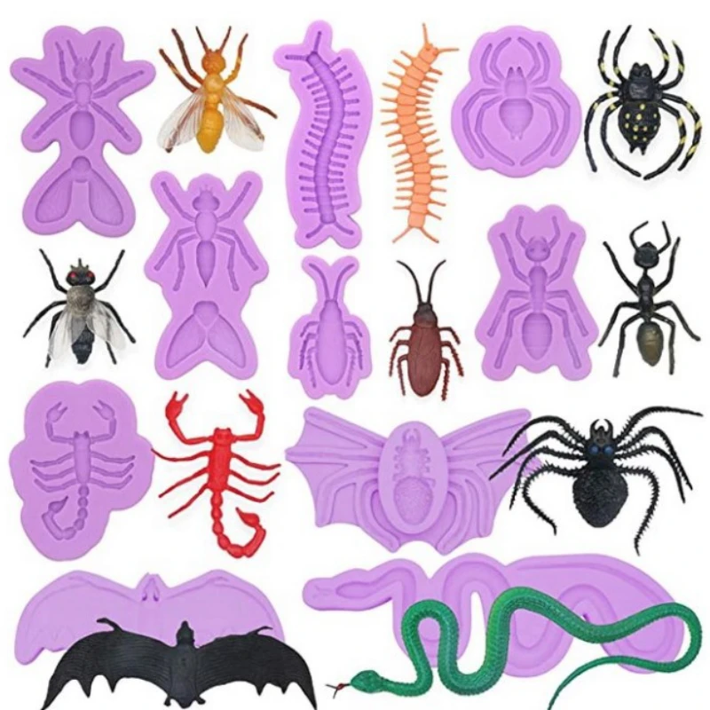 Simulation Insect Fondant Mold DIY Handmade Chocolate Cake Decoration Spider Centipede Scorpion Silicone Mold Resin Molds
Simulation Insect Fondant Mold DIY Handmade Chocolate Cake Decoration Spider Centipede Scorpion Silicone Mold Resin Molds