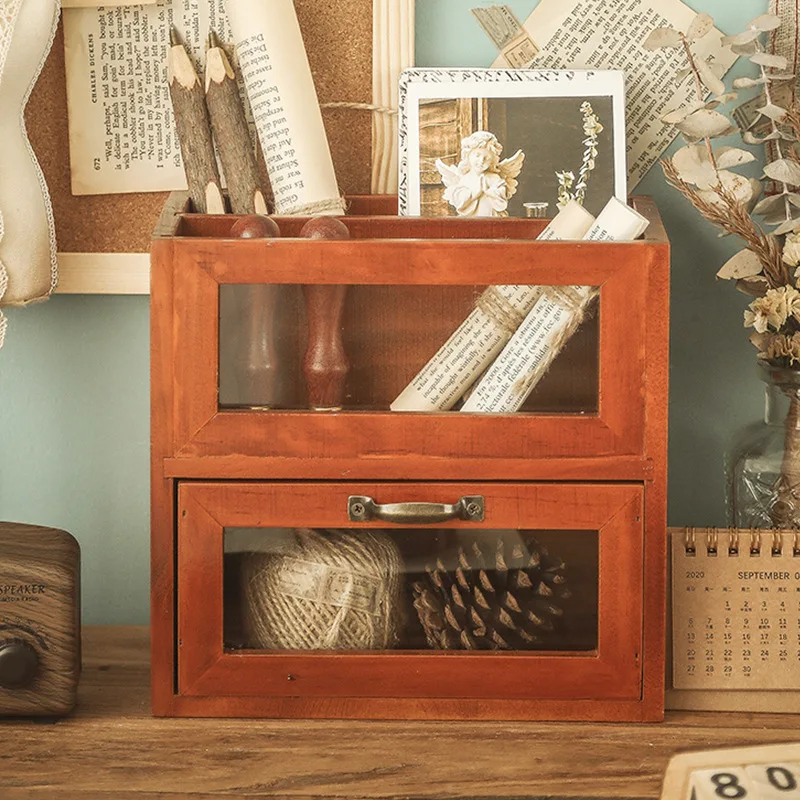Makeup Storage Box 2 Layers Vintage Jewelry Organizer Desktop Storage Box Stationery Barrel Brush Wooden Cabinet шкатулка
Makeup Storage Box 2 Layers Vintage Jewelry Organizer Desktop Storage Box Stationery Barrel Brush Wooden Cabinet шкатулка