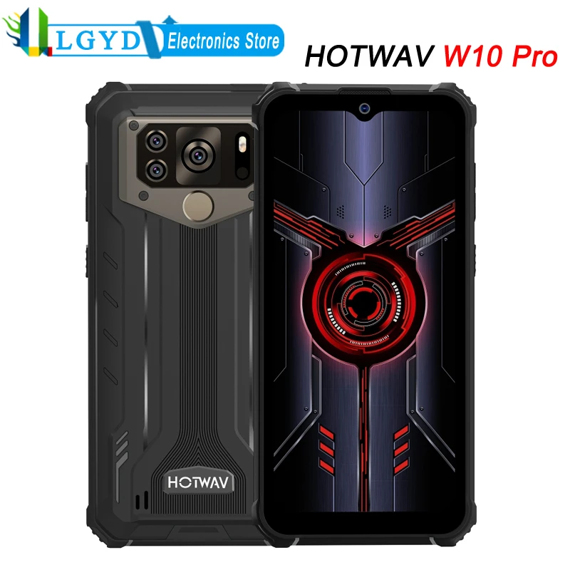 

HOTWAV W10 Pro Rugged Phone 6GB RAM 64GB ROM 6.53'' Android 12 MTK Helio P22 MT6762 Octa Core 4G LTE OTG NFC 15000mAh Face ID