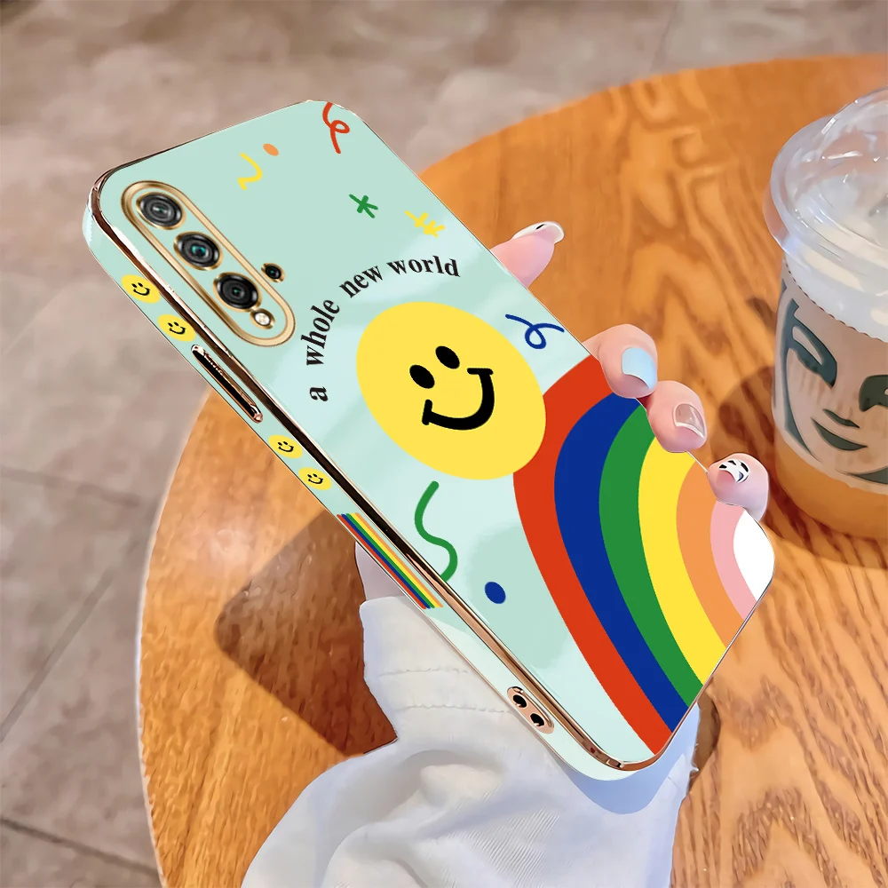 For Huawei Nova 5T 5i 4 4E 3 3E 3i Luxury Original Square Case Smile Plating Soft TPU Cover Shockproof Cases
For Huawei Nova 5T 5i 4 4E 3 3E 3i Luxury Original Square Case Smile Plating Soft TPU Cover Shockproof Cases