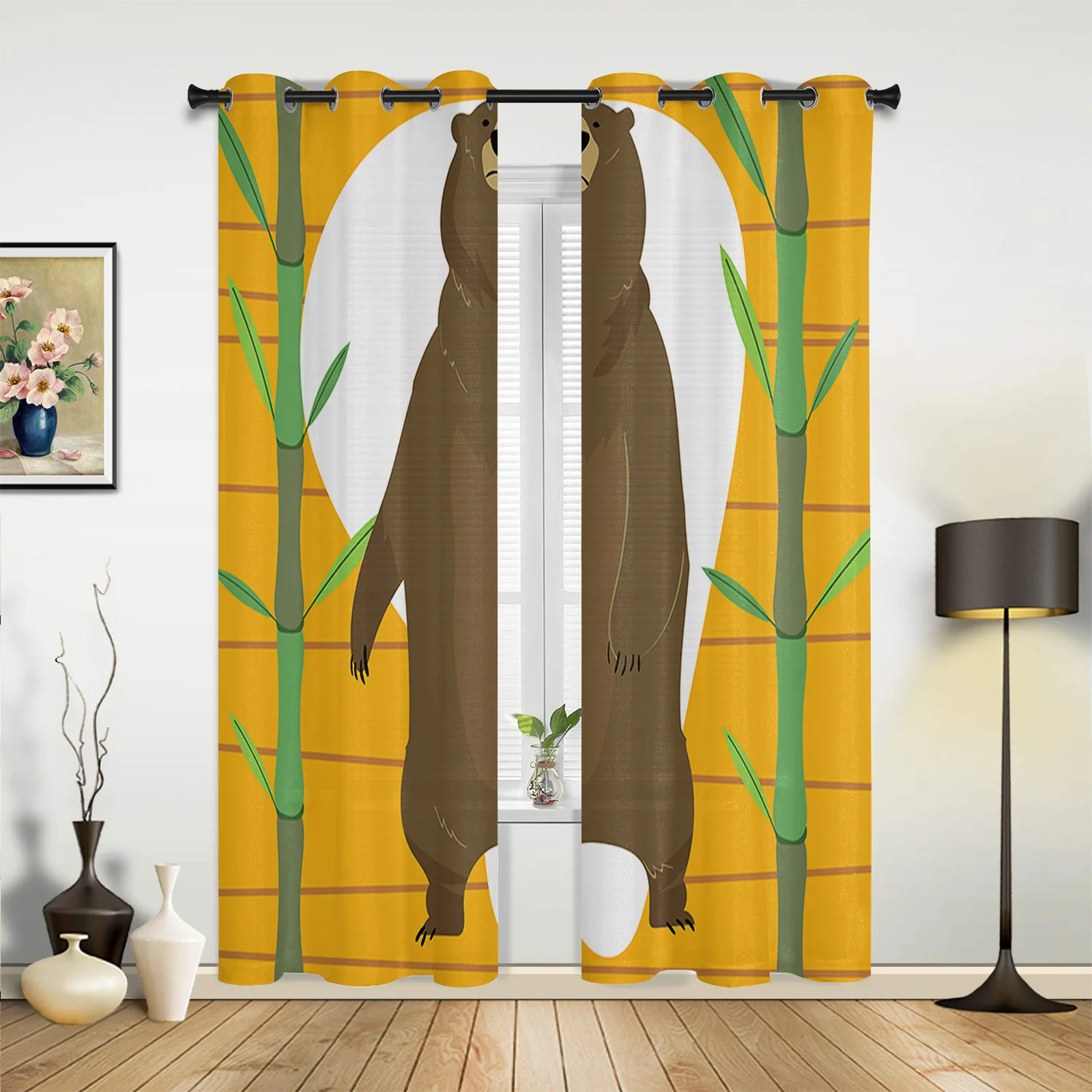 Brown Bear Bamboo Window Curtains for Living Room Home Decor Translucidus Bedroom Curtains Left and Right Biparting Open Drapes
Brown Bear Bamboo Window Curtains for Living Room Home Decor Translucidus Bedroom Curtains Left and Right Biparting Open Drapes