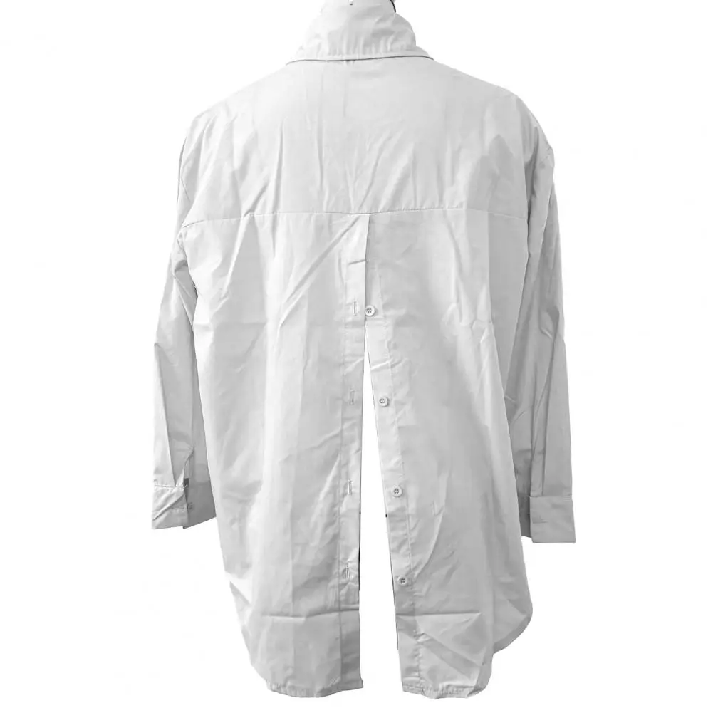 Women Top Chic Streetwear Blouses Loose-fit Single-breasted Shirts with Irregular Hem Soft Long Sleeves for Women Back Slit
Women Top Chic Streetwear Blouses Loose-fit Single-breasted Shirts with Irregular Hem Soft Long Sleeves for Women Back Slit