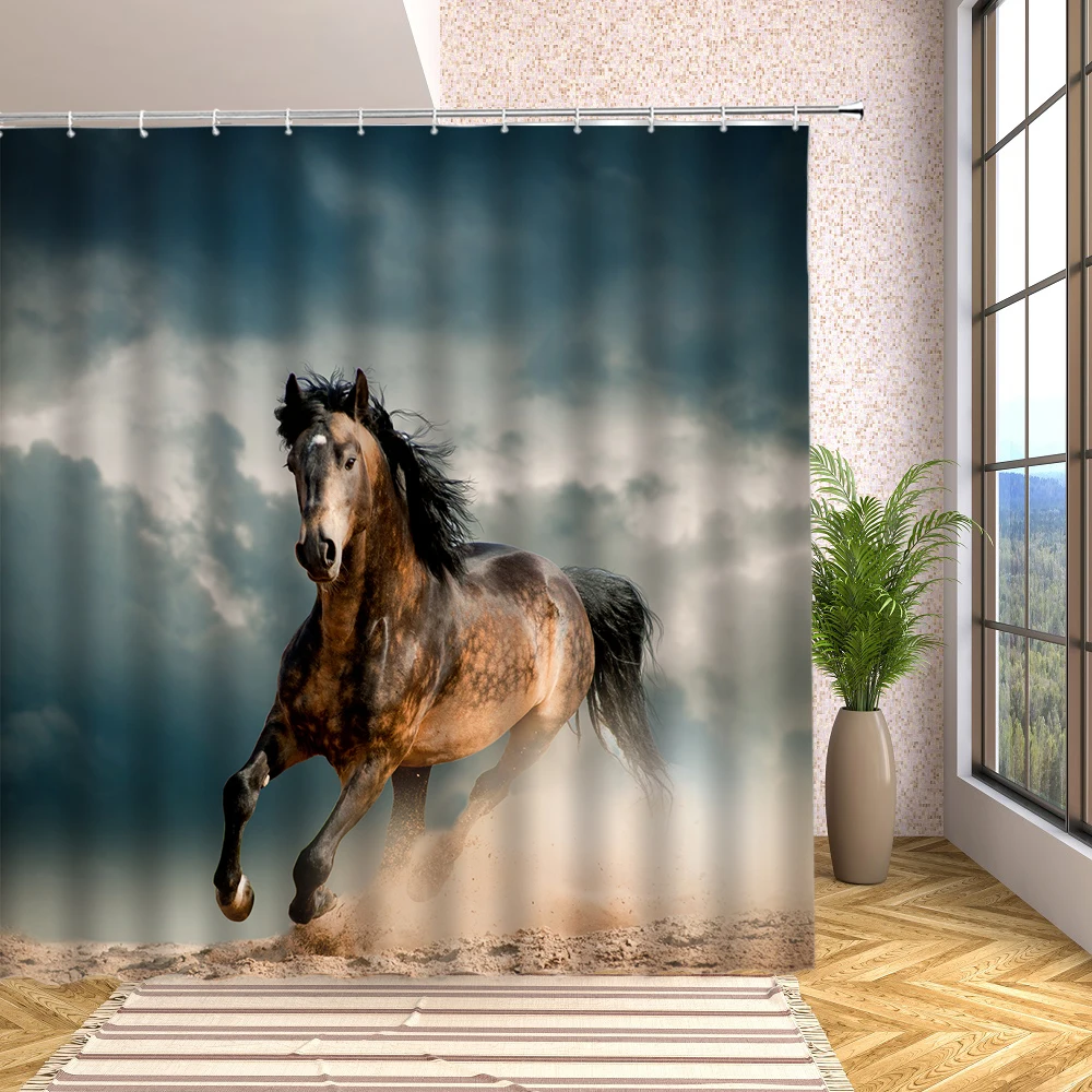 Animal Horses Shower Curtains Western Field Horses Run In Farm Scene Bathroom Decor Waterproof Polyester Bath Screen With Hooks
Animal Horses Shower Curtains Western Field Horses Run In Farm Scene Bathroom Decor Waterproof Polyester Bath Screen With Hooks