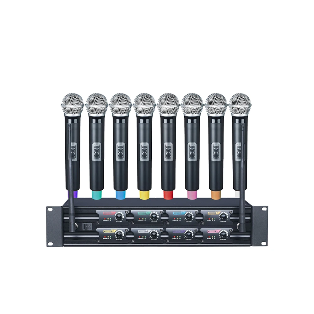 Accuracy Pro Audio Sound Card UHF-808 Professional 8 Channels Handheld UHF Wireless Karaoke Microphone For Living Singing
Accuracy Pro Audio Sound Card UHF-808 Professional 8 Channels Handheld UHF Wireless Karaoke Microphone For Living Singing