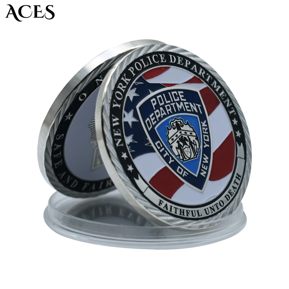 New York Police Badge Sliver Plated Coin Challenge Coin Warrior Commemorative Coin Represent Respect Coin Metal Ornament
New York Police Badge Sliver Plated Coin Challenge Coin Warrior Commemorative Coin Represent Respect Coin Metal Ornament