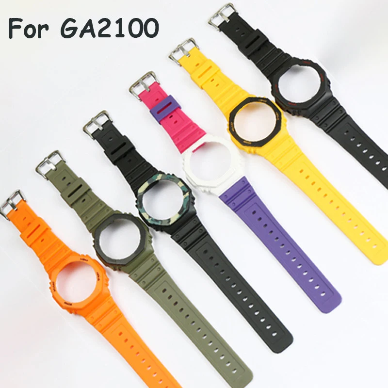 Silicone Watch Strap For Casioak GA-2100 Watch Band and Case Bezel Bands Replacement For GA-2110 DIY Accessories
Silicone Watch Strap For Casioak GA-2100 Watch Band and Case Bezel Bands Replacement For GA-2110 DIY Accessories
