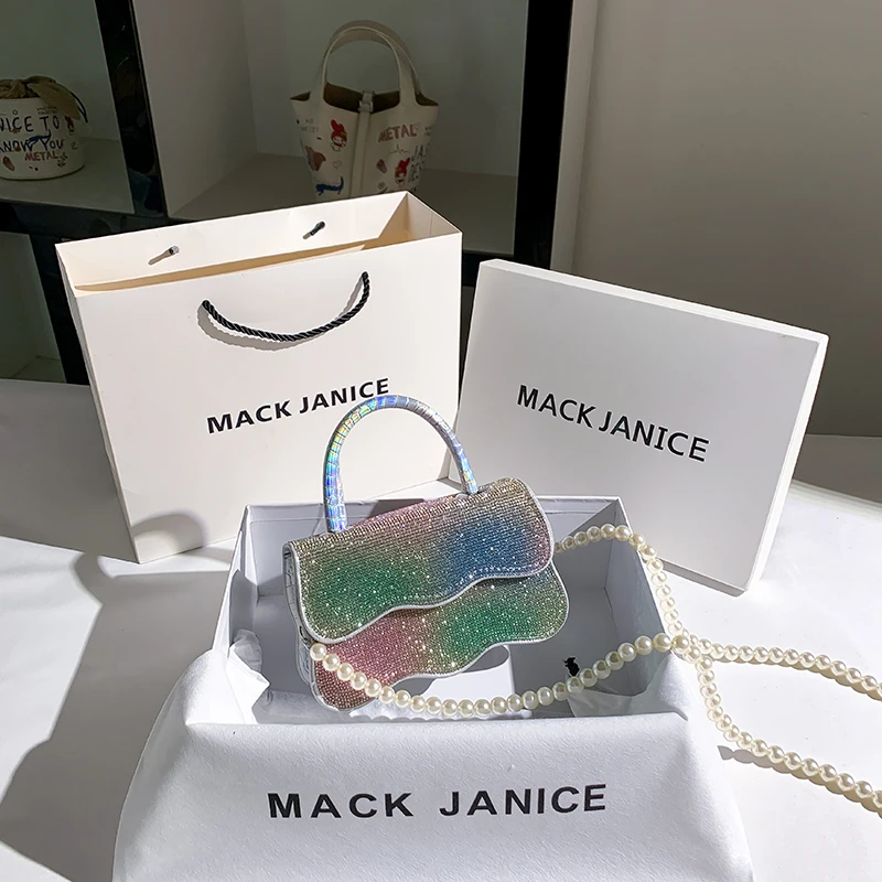 Crystal Shiny Rainbow Color Rhinestone Diamond Square Bag Women's Handbag Evening Clutch Bag Bling Purse Shoulder Messenger Bag
Crystal Shiny Rainbow Color Rhinestone Diamond Square Bag Women's Handbag Evening Clutch Bag Bling Purse Shoulder Messenger Bag