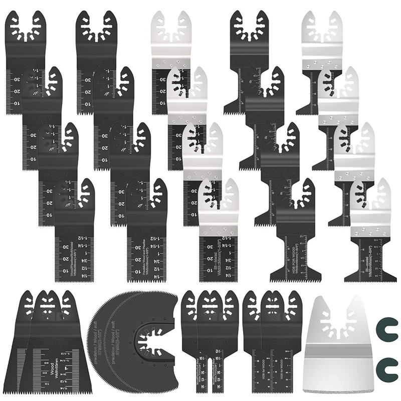31-Piece Oscillating Saw Blade Set, Metal Wood Blade Quick Release Oscillating Tool Blade Compatible with Dewalt
31-Piece Oscillating Saw Blade Set, Metal Wood Blade Quick Release Oscillating Tool Blade Compatible with Dewalt
