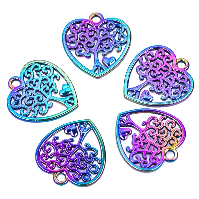 10pcs/Lot Love Ring Openwork Tree Branch Trunk Rainbow Color Pendants Alloy Charms For Making Necklace DIY Accessories Wholesale
10pcs/Lot Love Ring Openwork Tree Branch Trunk Rainbow Color Pendants Alloy Charms For Making Necklace DIY Accessories Wholesale