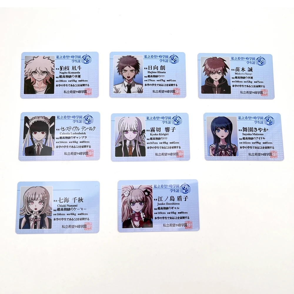 Anime Danganronpa Cosplay Naegi Makoto Yasuhiro Nanami Chiaki PVC Student ID Card Unisex Props Accessories Gift 
Anime Danganronpa Cosplay Naegi Makoto Yasuhiro Nanami Chiaki PVC Student ID Card Unisex Props Accessories Gift