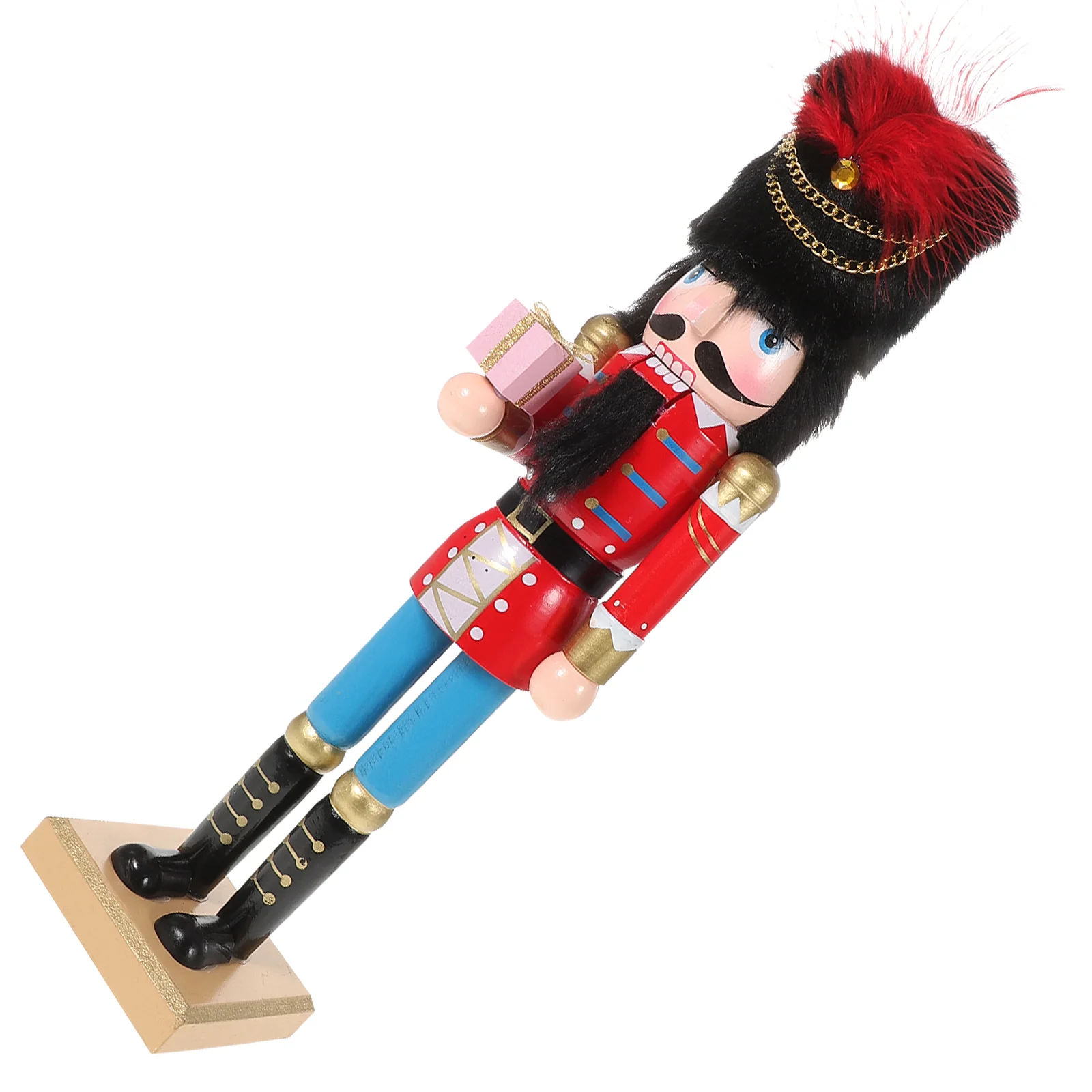 

Nutcracker Soldier Statue Nutcrackers Toy Wood Puppet Holiday Figure Puppets Decor Tabletop Figurine Garden King Ornament Action